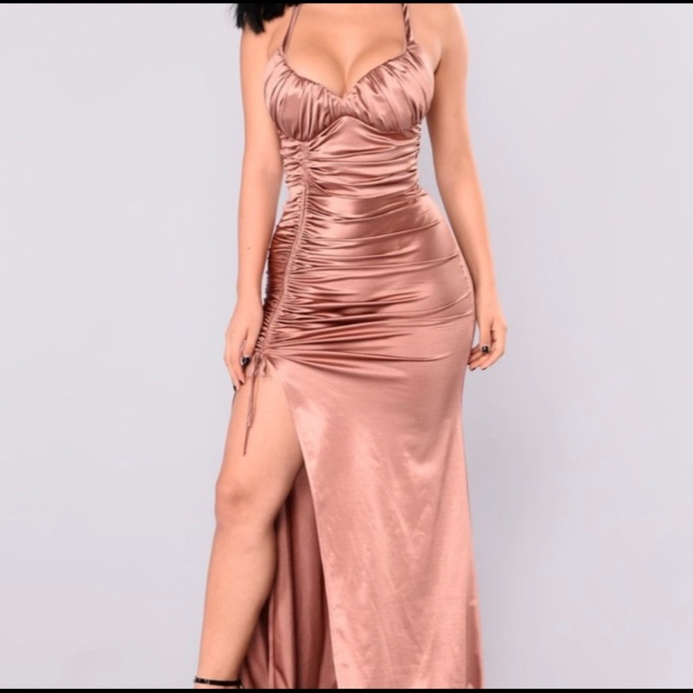 SOLD OUT Fashion Nova Roxanna Mermaid Satin Dress